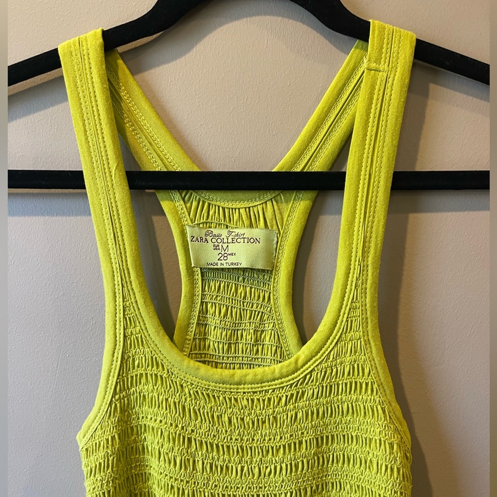 Zara Collection Women’s racer back Tank - Green - Medium - Picture 2 of 4